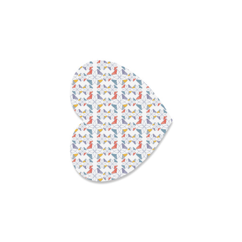 floral geometric seamless oriental Heart Coaster