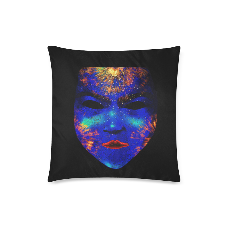 Amazing fantasy Mask, blue by FeelGood Custom Zippered Pillow Case 18"x18" (one side)