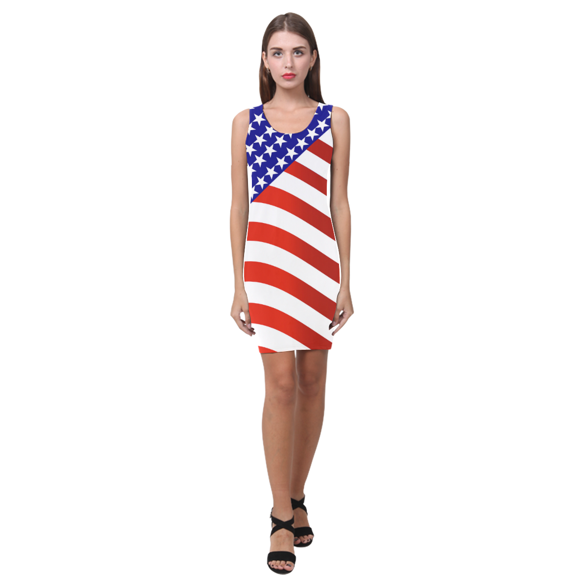 Patriotic America Medea Vest Dress (Model D06) | ID: D1530387