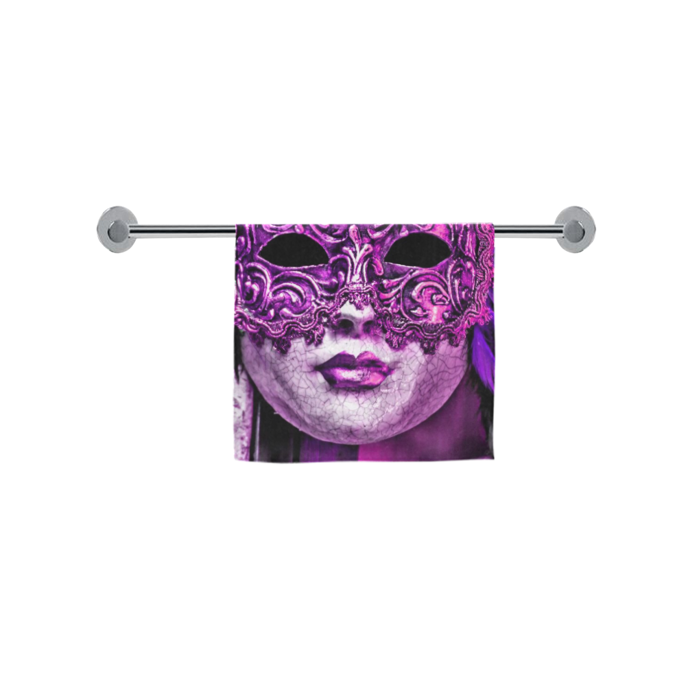 Carnival mask purple by FeelGood Custom Towel 16"x28"