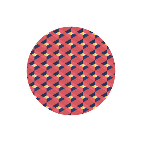 red triangle tile ceramic Round Mousepad