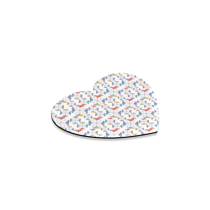 floral geometric seamless oriental Heart Coaster