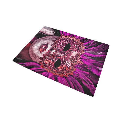 Carnival mask pink by FeelGood Area Rug7'x5'