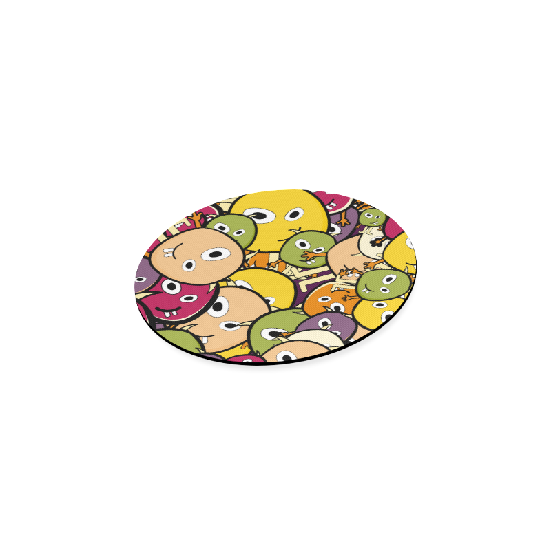 monster colorful doodle Round Coaster