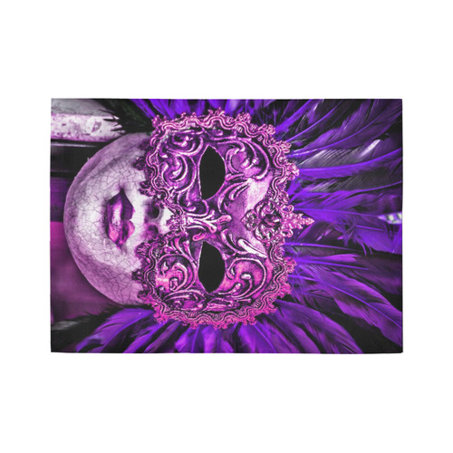 Carnival mask purple by FeelGood Area Rug7'x5'