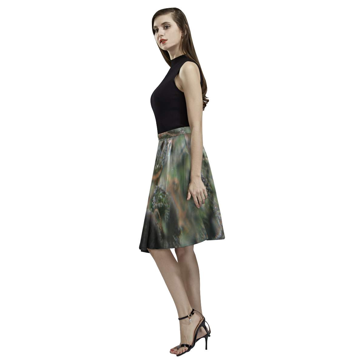 Budscape Melete Pleated Midi Skirt (Model D15)