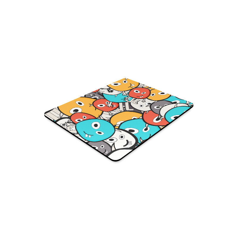 multicolor doodle monsters Rectangle Mousepad