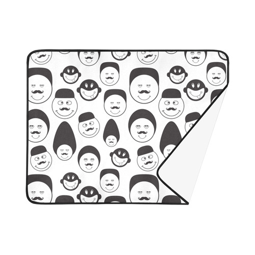 funny emotional faces Beach Mat 78"x 60"