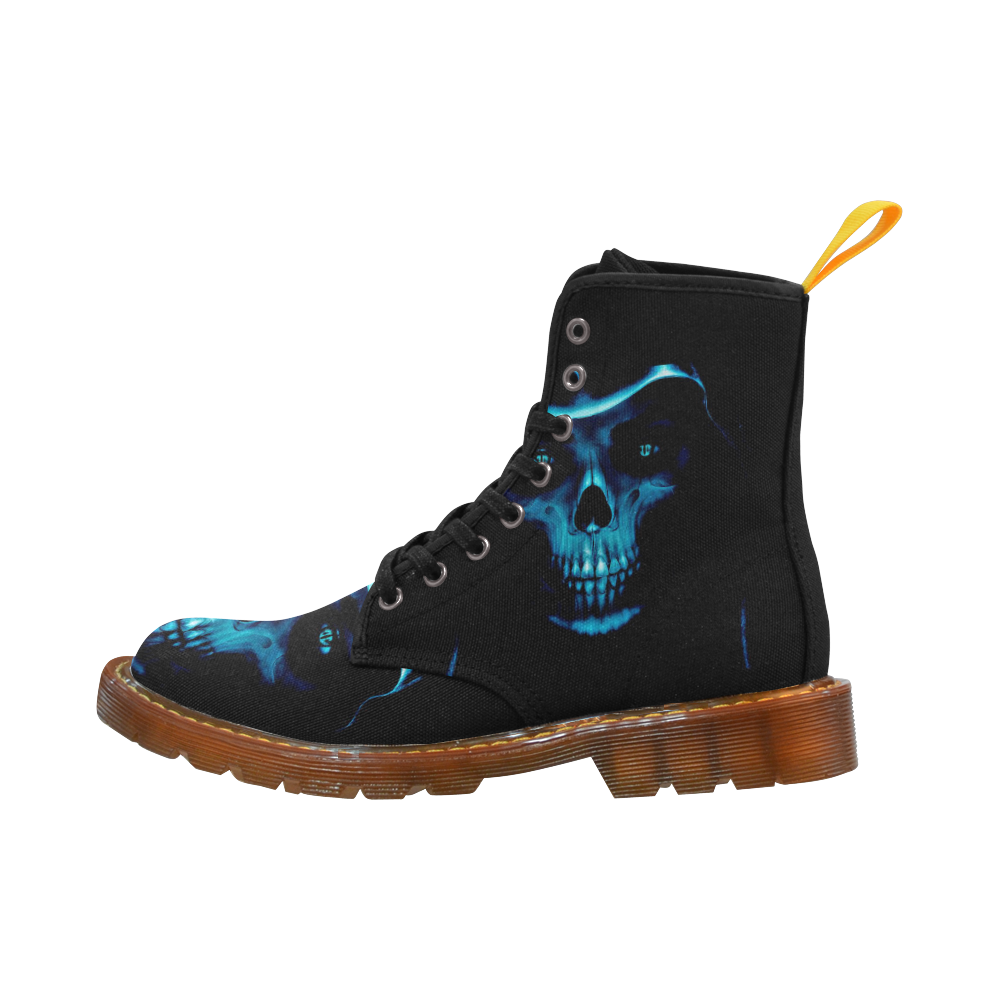 glowing fantasy Death mask blue by FeelGood Martin Boots For Women Model 1203H