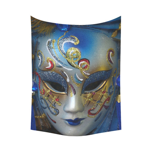 Carnival mask 2A by FeelGood Cotton Linen Wall Tapestry 60"x 80"