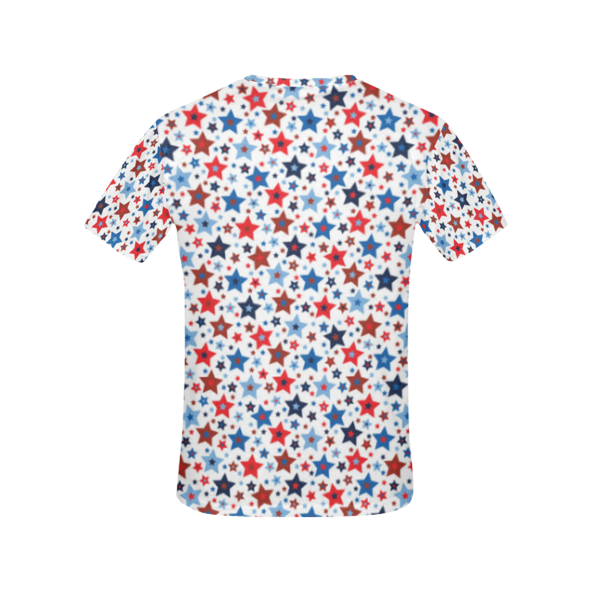 stars red blue white All Over Print T-Shirt for Women (USA Size) (Model T40)