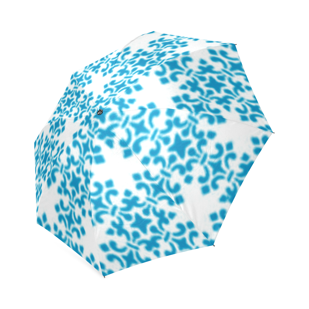 Blue Damask Foldable Umbrella (Model U01)