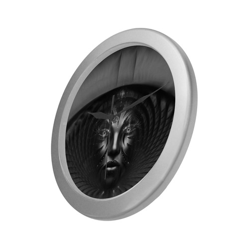 FantasyMask20170512_by_FeelGood Silver Color Wall Clock
