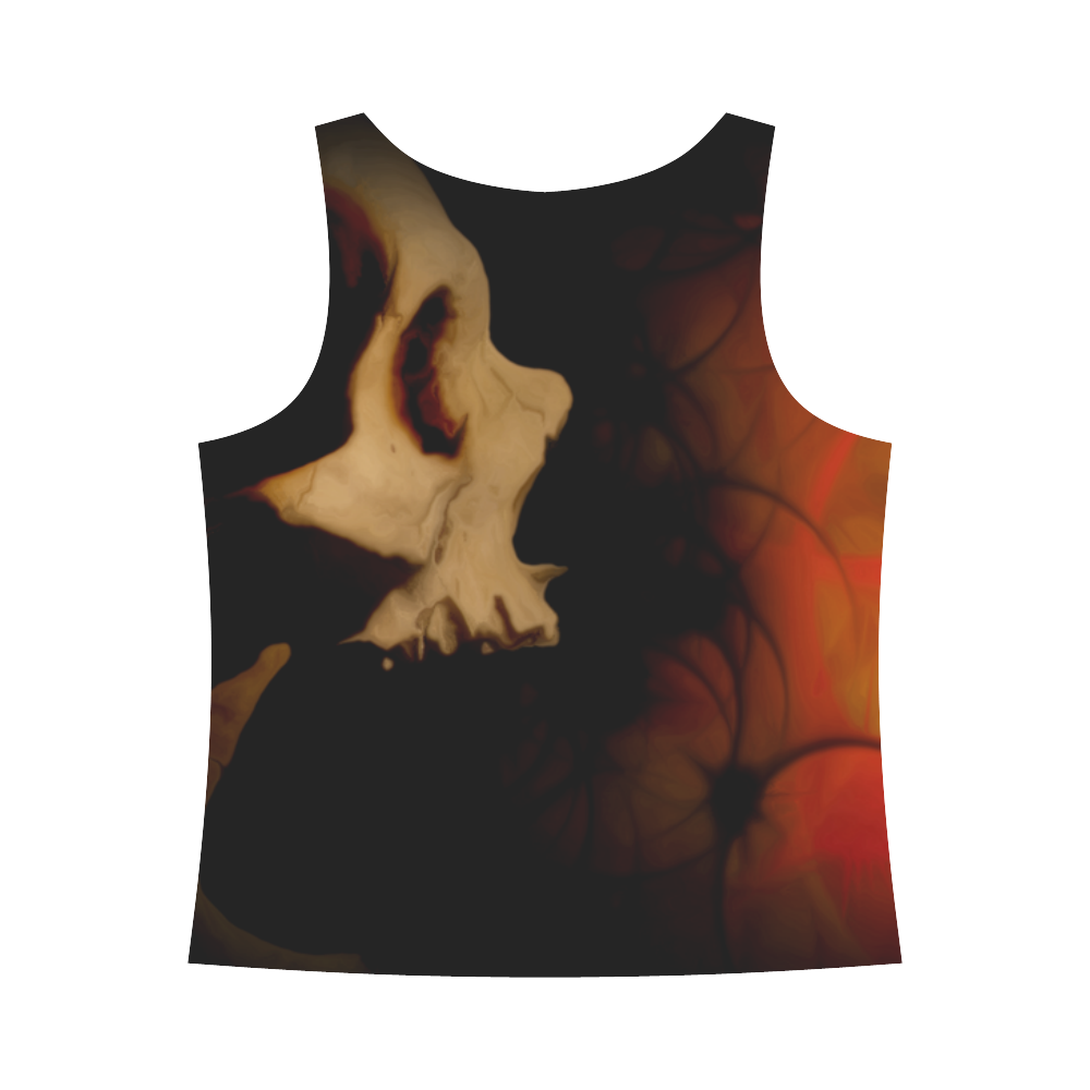 Frustration screaming skull All Over Print Tank Top for Women (Model T43)