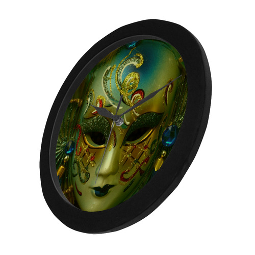 Carnival mask 2B by FeelGood Circular Plastic Wall clock