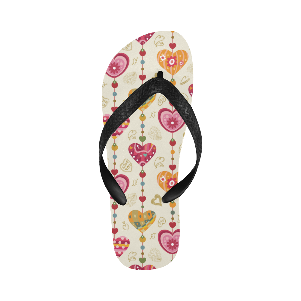 color heart vector free Flip Flops for Men/Women (Model 040)