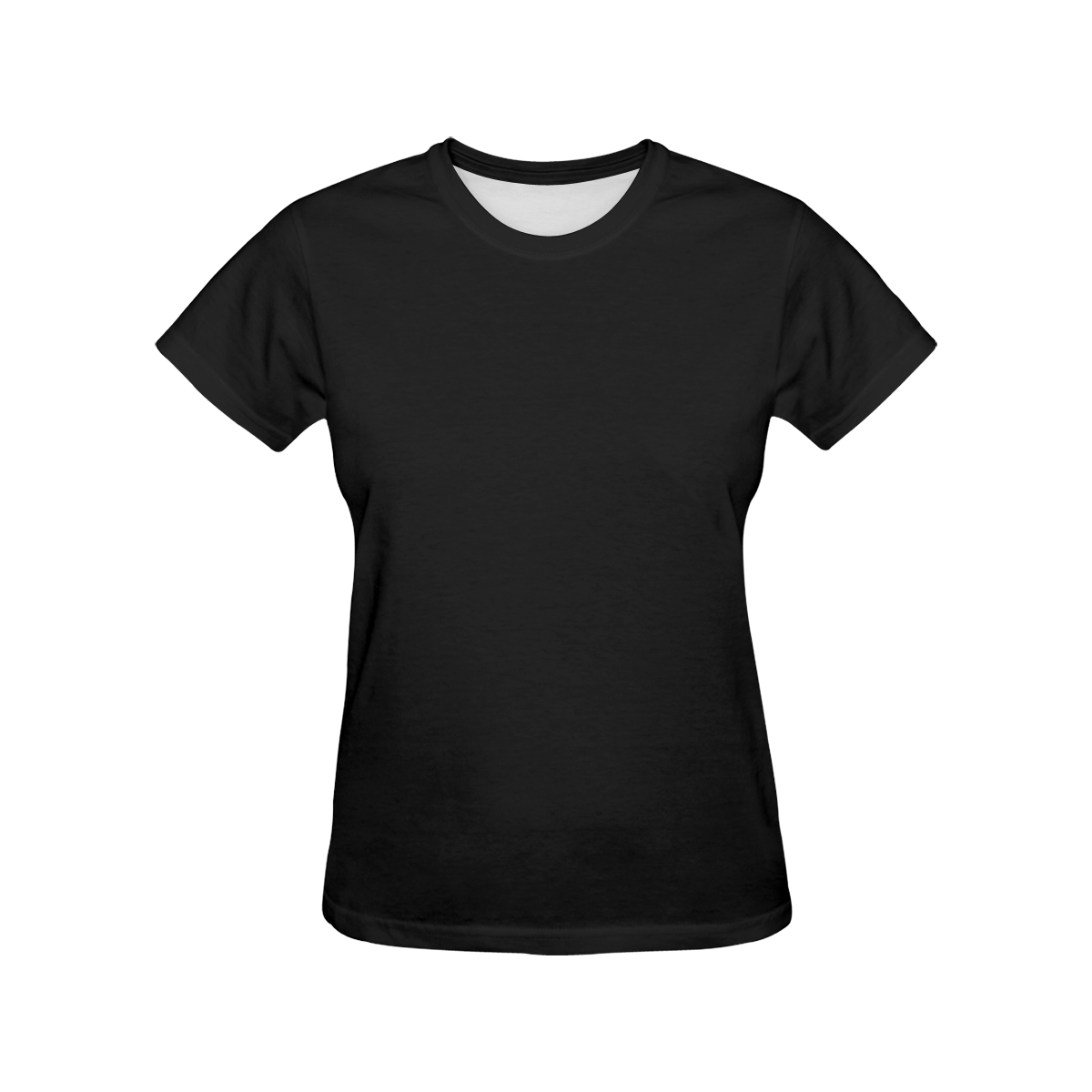 Black All Over Print T-Shirt for Women (USA Size) (Model T40)