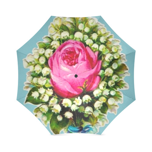 Vintage Floral Bouquet Foldable Umbrella (Model U01)
