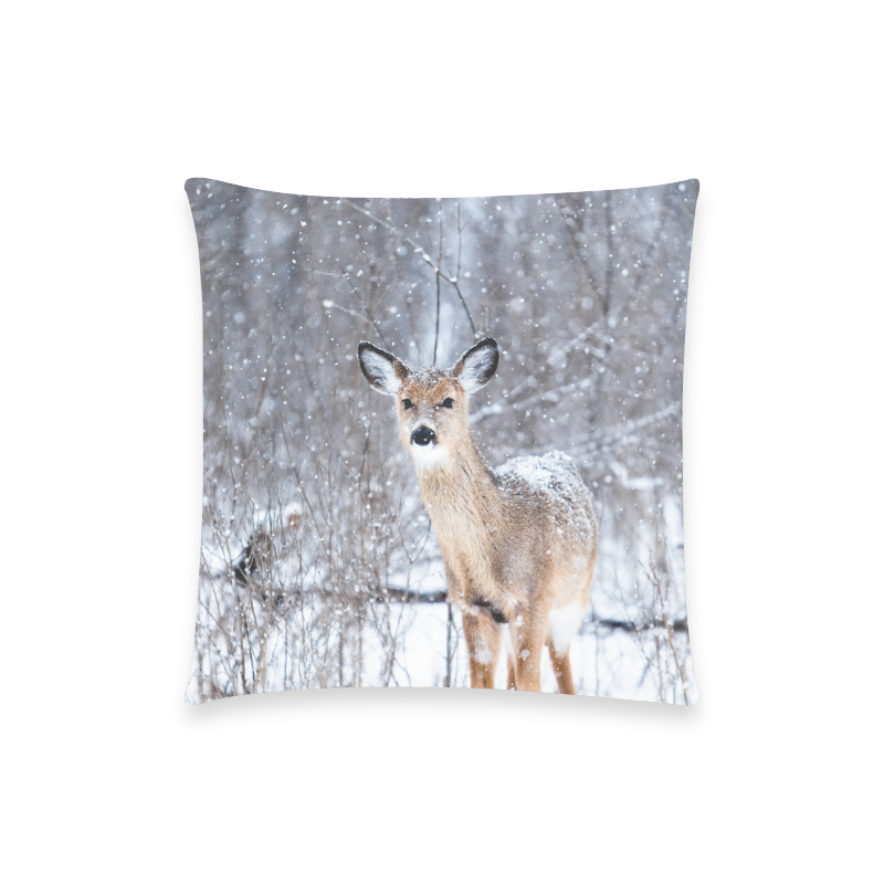 Deer Custom  Pillow Case 18"x18" (one side) No Zipper