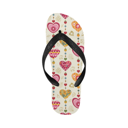 color heart vector free Flip Flops for Men/Women (Model 040)