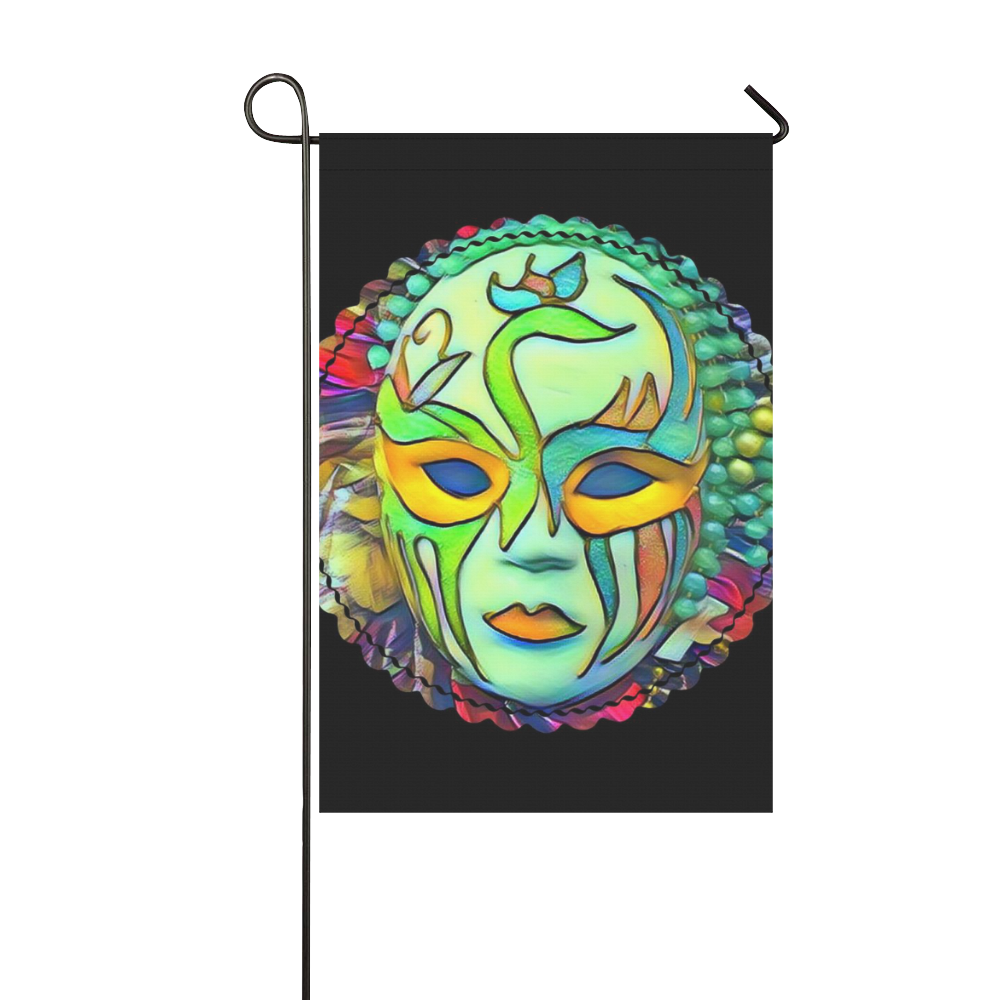 Carnival mask 3A by FeelGood Garden Flag 12‘’x18‘’（Without Flagpole）
