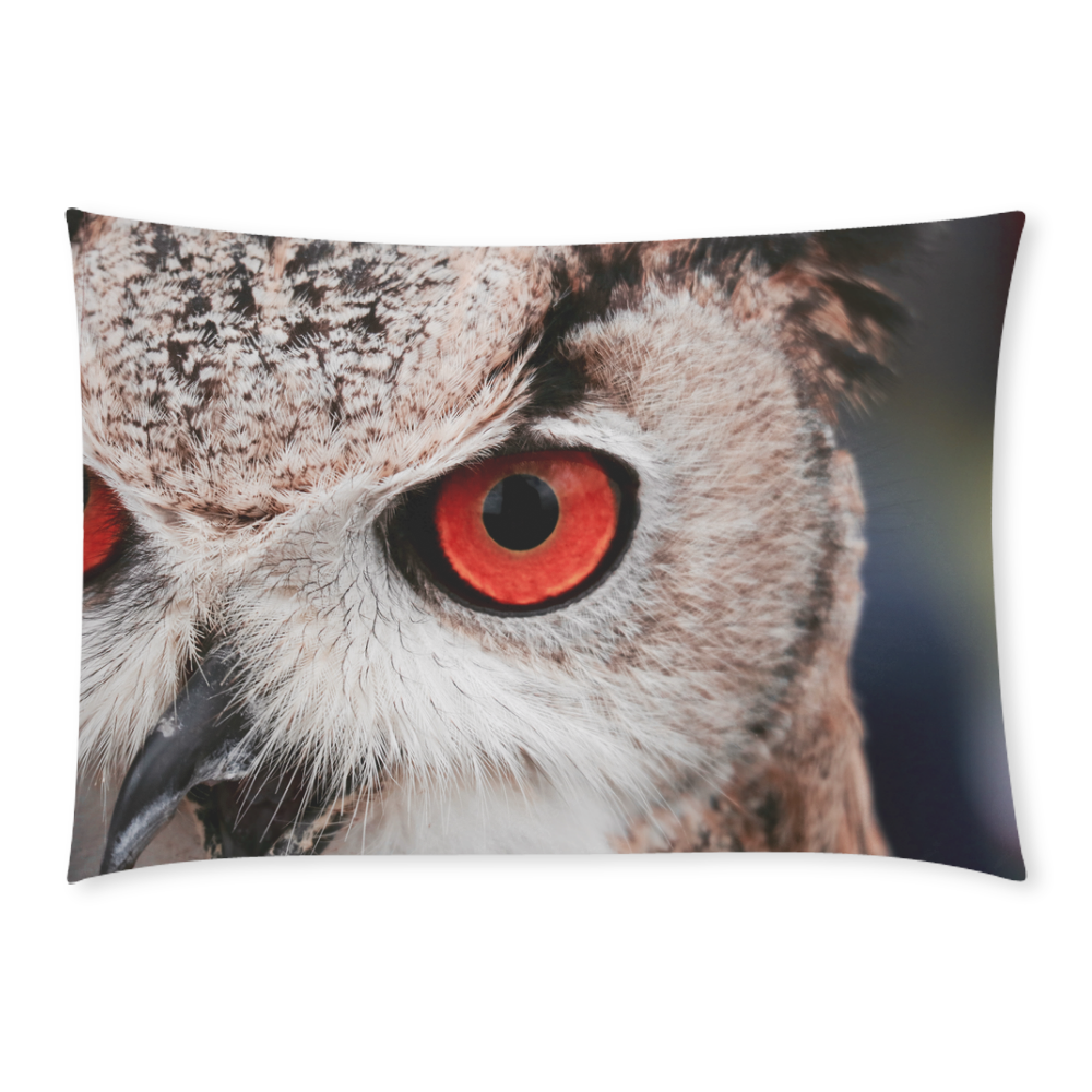 Owl Custom Rectangle Pillow Case 20x30 (One Side)