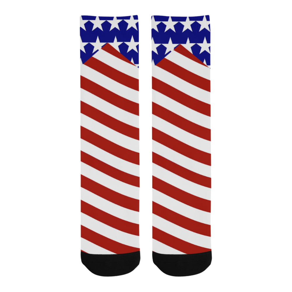 Patriotic USA American Flag Trouser Socks