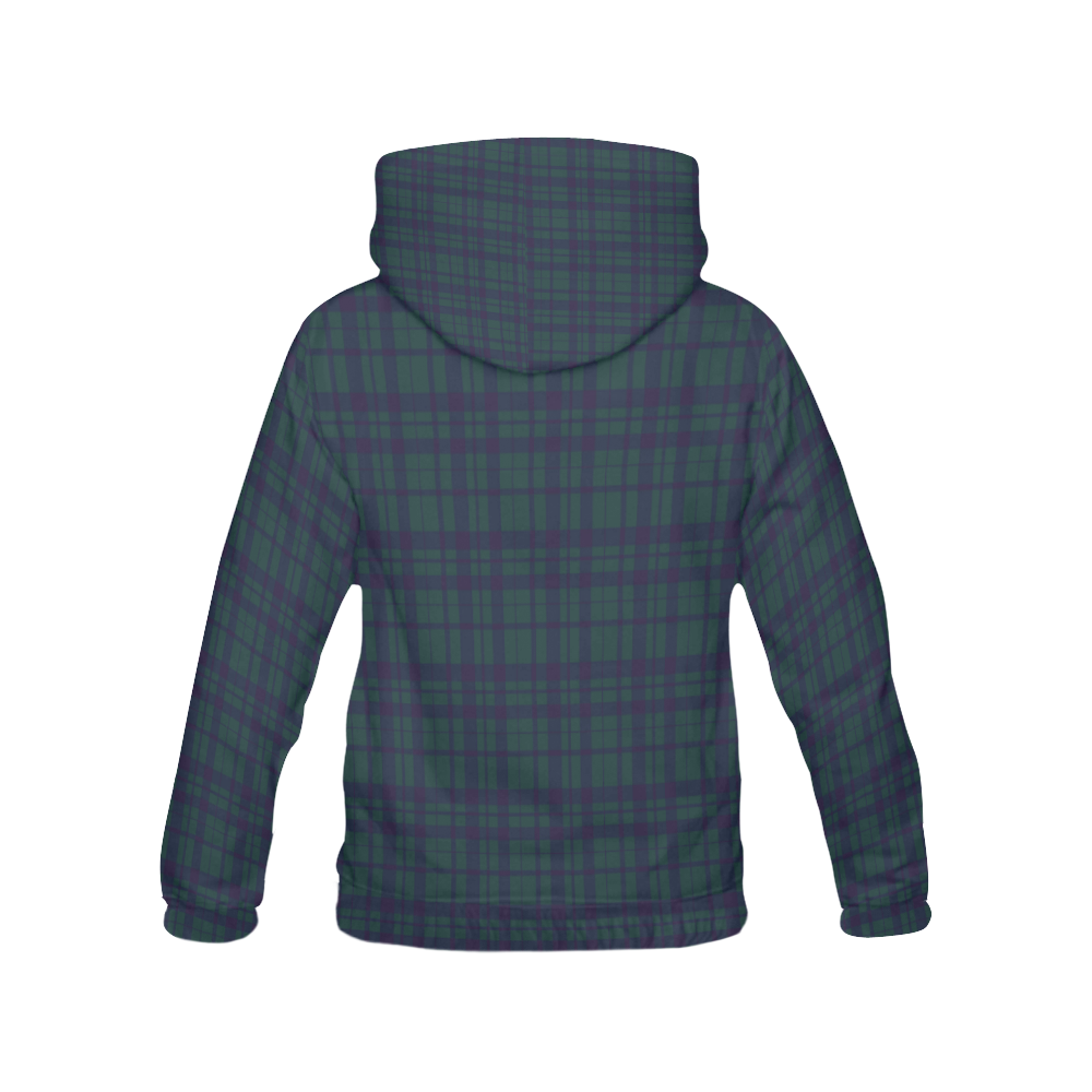 Green Plaid Hipster Style All Over Print Hoodie for Women (USA Size) (Model H13)