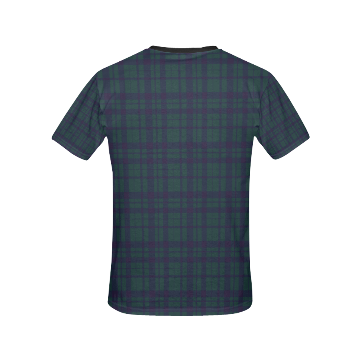 Green Plaid Hipster Style Back & Sleeves Print All Over Print T-Shirt for Women (USA Size) (Model T40)