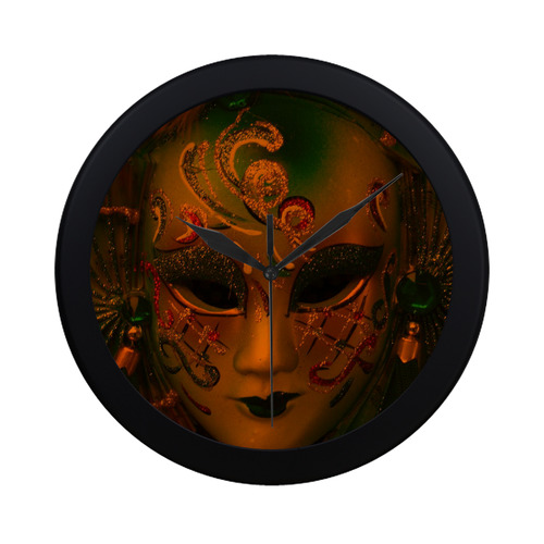 Carnival mask 2C by FeelGood Circular Plastic Wall clock