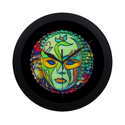Carnival mask 3A by FeelGood Circular Plastic Wall clock