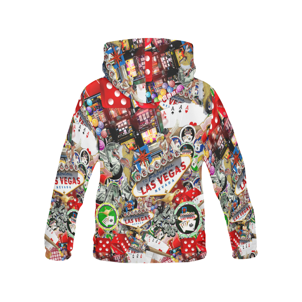 Las Vegas Icons - Gamblers Delight All Over Print Hoodie for Women (USA Size) (Model H13)