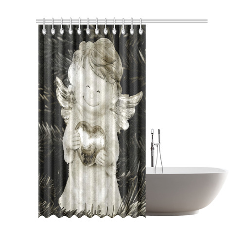 cute vintage Guardian Angel 6 by FeelGood Shower Curtain 72"x84"