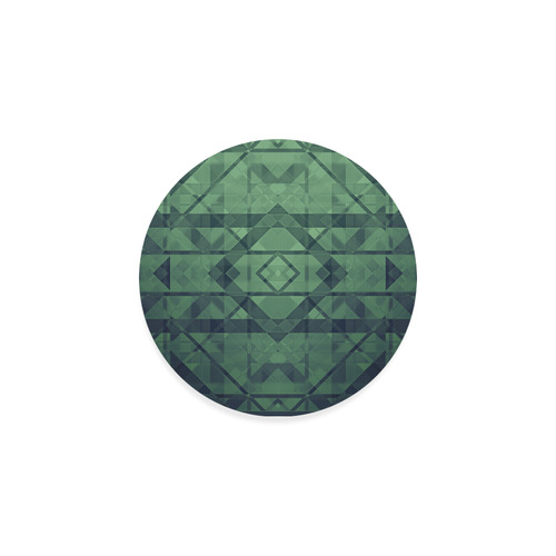 Sci-Fi Green Monster  Geometric design Round Coaster