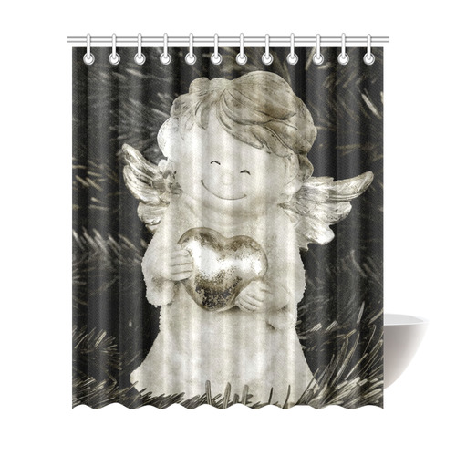 cute vintage Guardian Angel 6 by FeelGood Shower Curtain 72"x84"