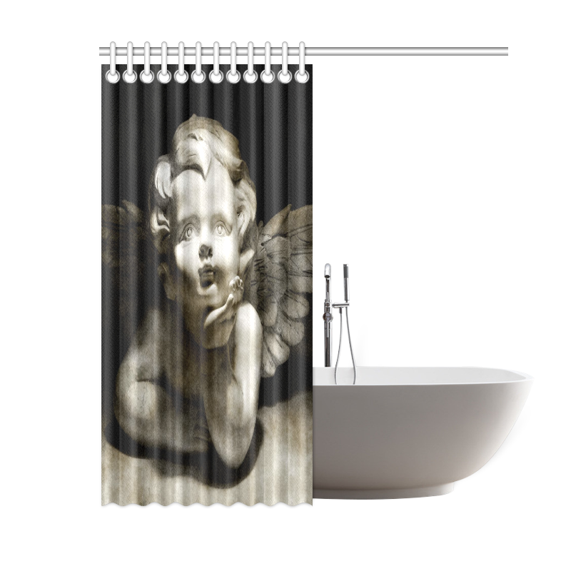 cute vintage Guardian Angel 2 by FeelGood Shower Curtain 60"x72"