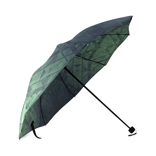 Sci-Fi Green Monster  Geometric design Foldable Umbrella (Model U01)