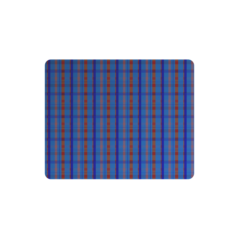 Royal Blue Plaid Hipster Style Rectangle Mousepad