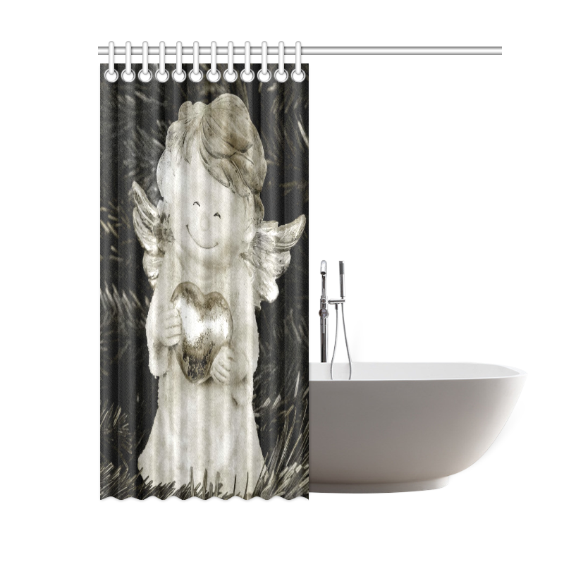 cute vintage Guardian Angel 6 by FeelGood Shower Curtain 60"x72"