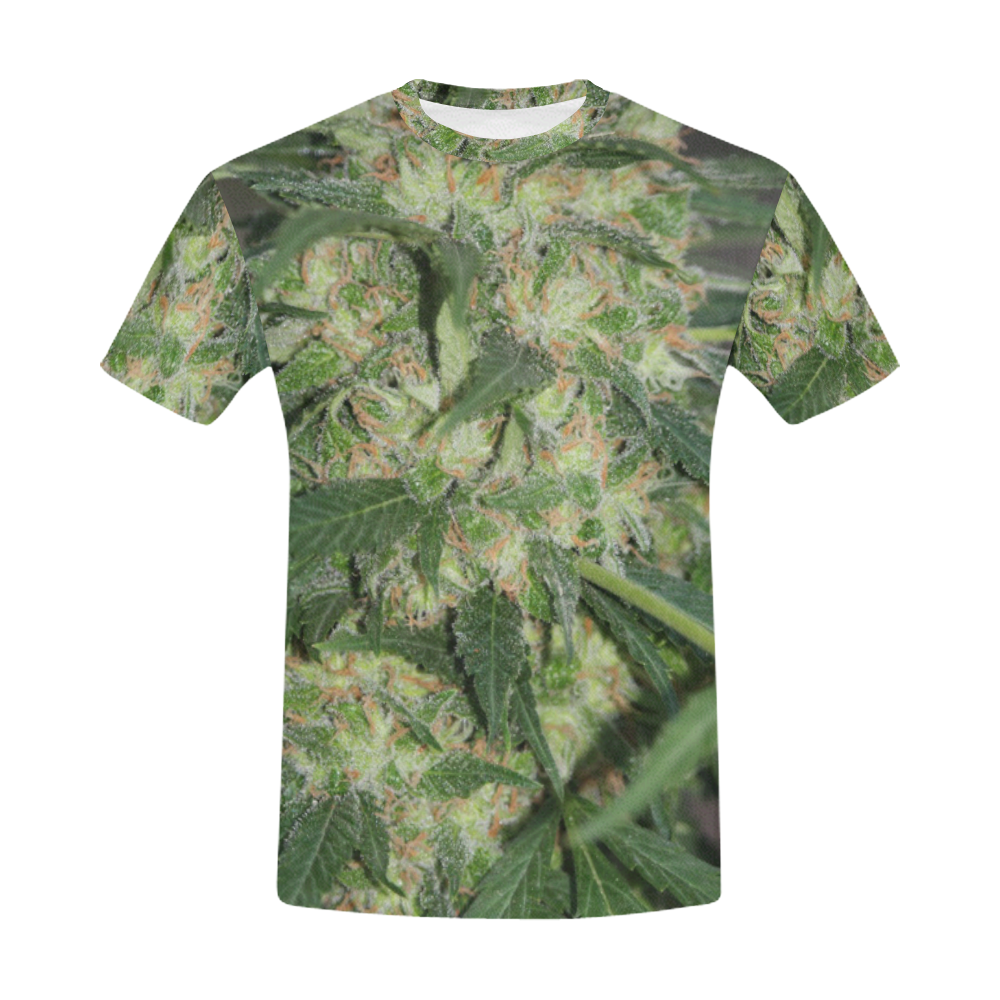 Green Crack All Over Print T-Shirt for Men (USA Size) (Model T40)