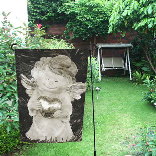 cute vintage Guardian Angel 6 by FeelGood Garden Flag 12‘’x18‘’（Without Flagpole）