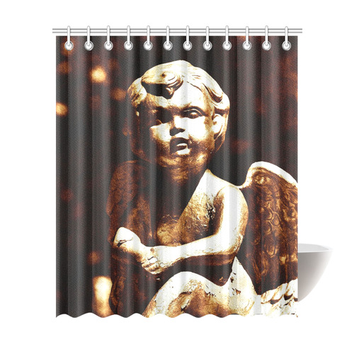 cute vintage Guardian Angel 5 by FeelGood Shower Curtain 72"x84"