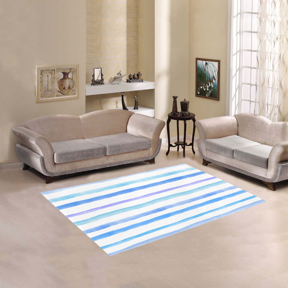 stripes nautical Area Rug 5'3''x4'