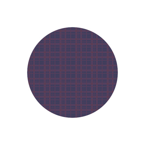 Purple Plaid Hipster Style Round Mousepad