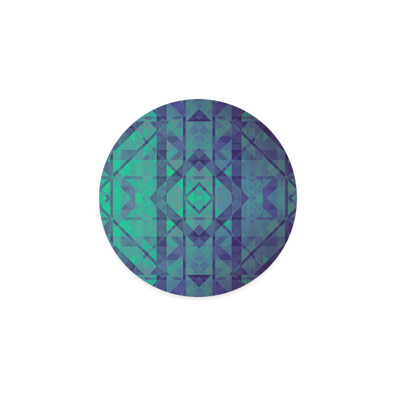 Sci-Fi Dream Blue Geometric design Round Coaster