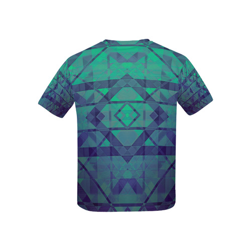 Sci-Fi Dream Blue Geometric design Kids' All Over Print T-shirt (USA Size) (Model T40)