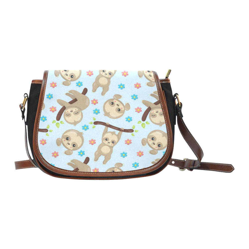 Happy Sloth Saddle Bag/Small (Model 1649)(Flap Customization)