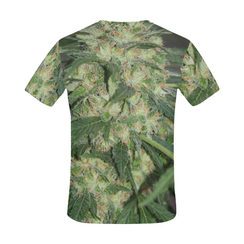 Green Crack All Over Print T-Shirt for Men (USA Size) (Model T40)