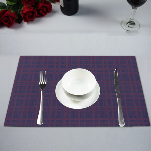 Purple Plaid Hipster Style Placemat 12''x18''