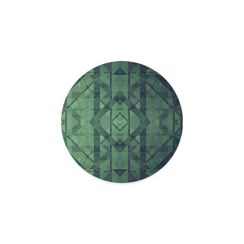 Sci-Fi Green Monster  Geometric design Round Coaster